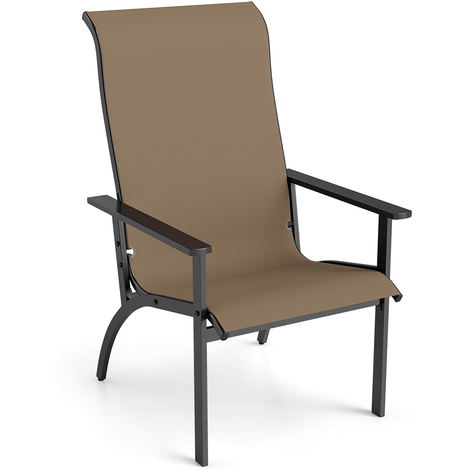 Costway 1PCS Adirondack Chair with 400 lbs Weight Capacity High Back and Metal Frame Outdoor
