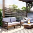 thumbnail image 3 of Ktaxon 3 Panel Security Fence Outdoor, Metal 49x72 Inch, Vertical Yard Privacy Panel with Aluminum Frame, Black, 3 of 9