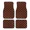 Brown, variant on 4PCS JDM Racing Carpet Floor Mat Dadu Dice Car Floor Mat Accessories Classical Anti-Slip Checkered Print Floor Foot Pad Mats