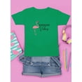 thumbnail image 3 of Weekend Vibes Flamingo T-Shirt Juniors -Image by Shutterstock,  x-Large, 3 of 4