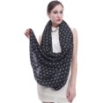 thumbnail image 4 of Owl Print Women's Infinity Loop Scarf (Black), 4 of 4