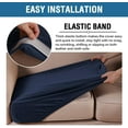 thumbnail image 4 of Funda de cojín de terciopelo elástico para sofá, funda de cojín de felpa para silla, sofá de dos plazas, protector de muebles, cojín de asiento, funda de sofá (3 piezas, fundas de cojín de sofá, marfil), 4 of 5