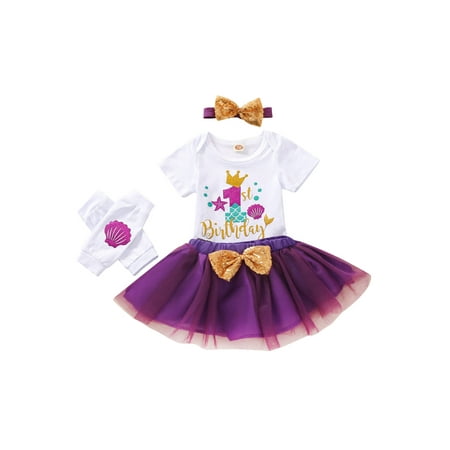 

Baby Four-Piece Suit Print Romper + Skirt + Leg Sleeves + Headwear