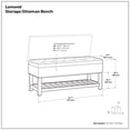 thumbnail image 5 of Simpli Home Lomond 44 inch Wide Transitional Rectangle Storage Ottoman Bench in Tanners Brown Vegan Faux Leather, Assembled, 5 of 6