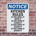 thumbnail image 4 of (2 Pack) Kitchen Rules If You Spill It OSHA Notice Sign 12 Inch X 18 Inch Indoor / Outdoor Rust-Free Aluminum Metal Signs for Workplace, Workshop, and Construction Site, Made in the USA, 4 of 8