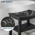thumbnail image 4 of Towallmark HDPE Shower Bench With Storage Shelf, Waterproof Bath Seat Stool, Non Slip Design For Bathtub Spa, Indoor Outdoor Use, 4 of 8