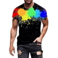thumbnail image 3 of T Shirts for Men Cotton White Short Sleeve Big and Tall Business Casual T Shirt Loose Fit Solid Color Boat Neck Summer Outdoor Basic Streetwear, 3 of 5