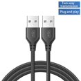 thumbnail image 4 of Cable de extensión USB 0,5 A macho, sincronización de datos, cargador negro, para PC, portátil y teclado, 1,5 m/1m/2,0 m, 4 of 5