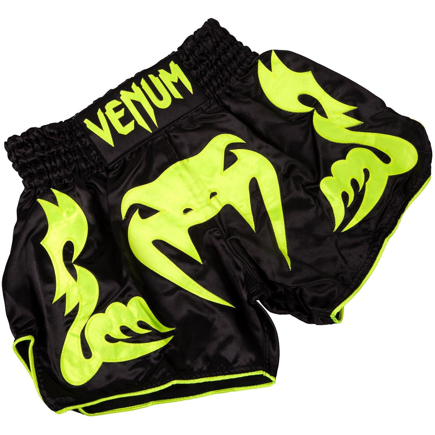 Black/Neo Yellow Venum Bangkok Inferno Muay Thai Shorts 