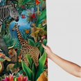 thumbnail image 3 of Orinice  Jungle Animal Shower Curtain Tropical Palm Leaves Sunset Fantasy Starry Sky African Safari Elephant Lion Tiger Swamp Kids Cartoon for Bathroom Decor Accessories Bathtub Curtain  69x72, 3 of 7