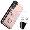 thumbnail image 4 of Compatible for Samsung Galaxy S21 FE Case with Card Holder, Wallet Case for Women Men with Rotation Finger Ring Stand, Accordion Style PU Leather Shockproof Case for Galaxy S21 FE, Pink, 4 of 7