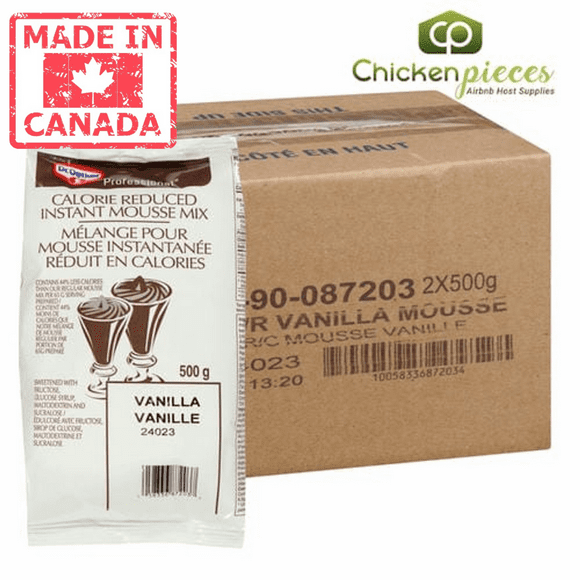 Oetker Mousse Mix Vanilla Calorie Reduced 500g/17.63oz (2/Case) - Canadian Made