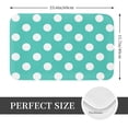 thumbnail image 2 of Non Slip Door Mat, Teal Turquoise And White Polka Dot Fast Drying Bath Tub Mats, Absorbent Bathroom Rugs Entrance Welcome Mat, Bath MatS for Tub, Floor, Home, Kitchen, Hotel,16x24in, 2 of 7