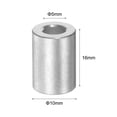 thumbnail image 2 of 10 Packs Aluminum Spacer 5mm Bore 10mm OD, 16mm Length Screw Standoff Bushing Plain Finish Round Spacer, 2 of 5