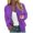Purple, variant on Fashion Varsity Baseball Jacket for Women, Ribbed Collar Full Zip Long Sleeve, Trendy Casual Streetwear Outerwear, 1 Piece, S-XXL, Plus Size Friendly