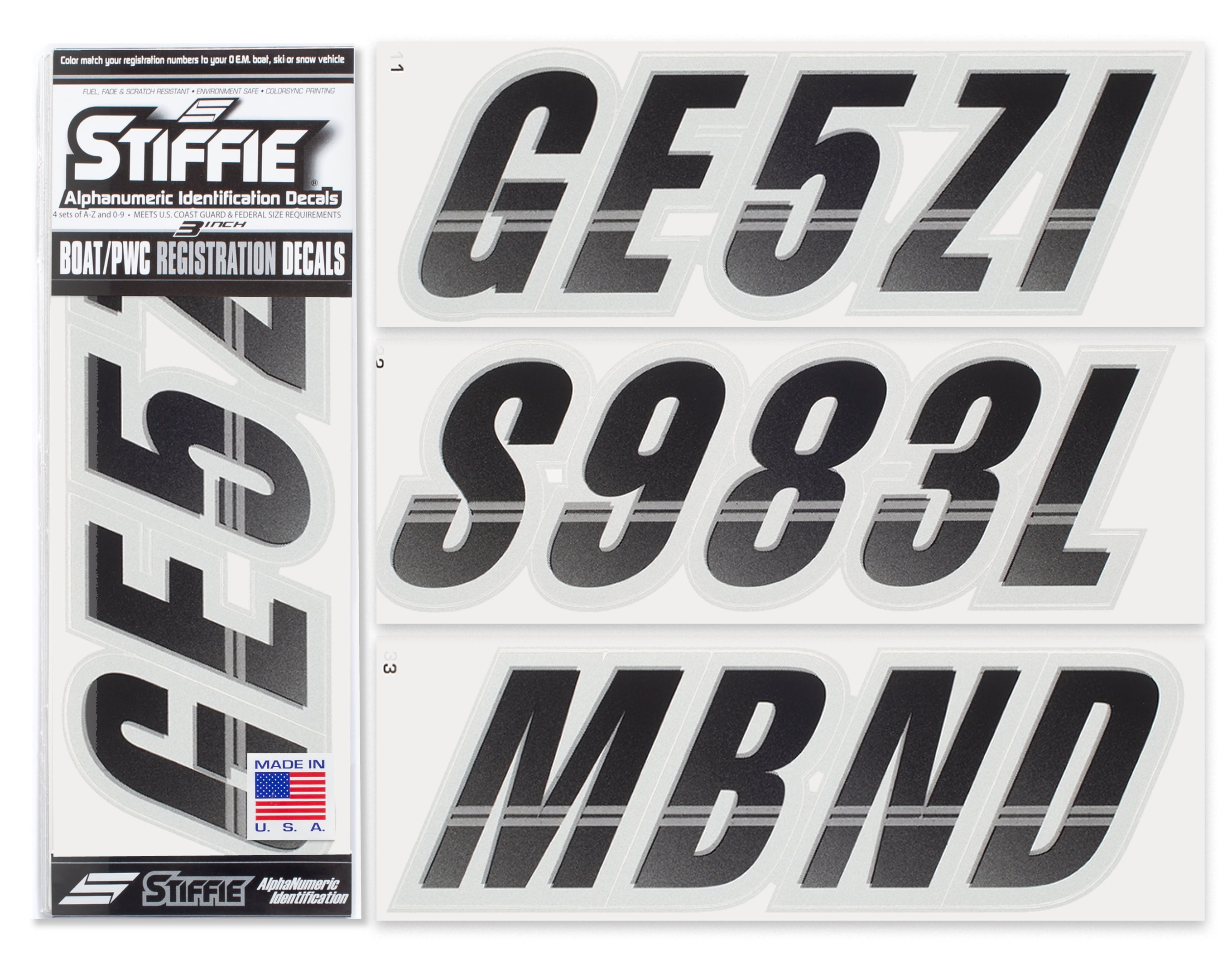 Details about   Hardline 300 Factory Matched 3-Inch Boat PWC Registration Number Kit White 