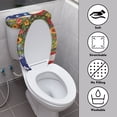 thumbnail image 4 of HELLHERO Sunflowers and The American Flag Stretch Adjustable Universal Polyester Fabric Toilet Seat Covers Set Household Dustproof Stretchy Fabric 17"x21" 2 Pcs Set, 4 of 8