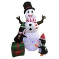 thumbnail image 4 of Christmas Inflatable Snowman Penguin LED Light Polyester Festive Ornament for Lawn Party Yard Outdoor Use, 4 of 9