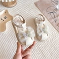 thumbnail image 2 of Jinhomg Toddler Girls Sandals Little Girls Kids Sequin Shoes Lightweight Comfy Wedding School Party Sandals Beige 26, 2 of 9