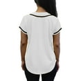 thumbnail image 3 of Lappel Women's Baseball Button Down Jersey College Sports Team Uniforms Size XS to 2XL Short Sleeve Athletic Sports Tee Shirts Made in USA, 3 of 4