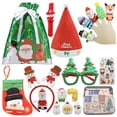 thumbnail image 1 of De Juguetes Para Fiesta De Navidad Para Niños, Rompecabezas De Navidad, Marionetas De Mano, Sombrero De Navidad, Diadema, Regalos Para Niños Y Adultos 14 Uds. Kearding AP005904-00, 1 of 6