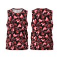 thumbnail image 2 of Easygdp Colorful Mushrooms Men's Mesh Basketball Jersey Quick Drying Sleeveless Shirts Fitted Muscle Tank Tops Sport Round Neck T-Shirt - Large, 2 of 9