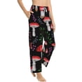 thumbnail image 2 of Sigee Red Mushrooms Print Women's Soft Pajama Pants - Breathable and Comfortable Lounge Sleep Bottoms with Elastic Waistband and Pockets-X-Large, 2 of 9