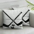 thumbnail image 2 of COMIO Hockey Sports Decorations Pillow Covers Throw Pillows Covers for Outdoor Couch Sofa Living Room Abstract Black Silhouette Couch Pillows Cushion Cover&nbsp;2pc, 2 of 6