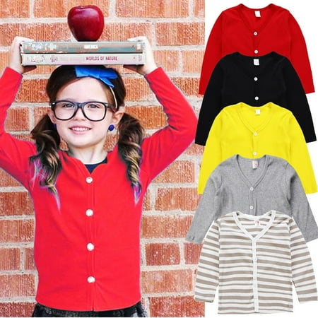 Knit Kids Sweater - Toddler Kids Baby Boy Girl Knitted Sweater Cardigan Coat Long Sleeve Top Outwear