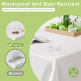thumbnail image 3 of 10-Pack Premium Plastic Tablecloth Disposable 54''x 108'', Table Cloth for Retangle Table, Table Cover for Parties, Picnics, Camping, Waterproof & Stain-Resistant, White, 3 of 7