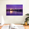 thumbnail image 3 of Elephant Stock View Across The Potomac Wall Art - Horizontal Canvas Wall Art - Living Room Wall Decor - Architecture Canvas - Gray And Purple Decor - 12" x 8", 3 of 8
