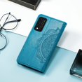 thumbnail image 7 of SaniMore for T-Mobile REVVL V+ 5G 6.8" Wallet Case with Embossed Mandala PU Leather Flip Protection Wrist Strap Credit Card Holder Kickstand Shockproof Case for T-Mobile REVVL V+ 5G, Blue, 7 of 7