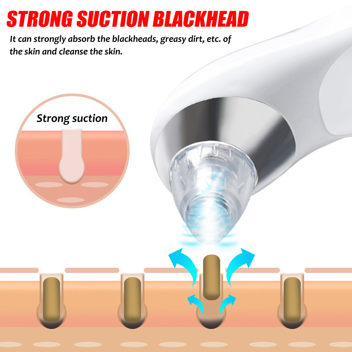 4 in 1 Electric Blackhead Remover Acne Skin Tag Cleaner Pore Vacuum