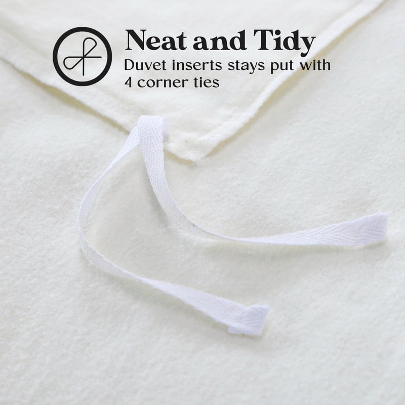 Superior Cotton Flannel Solid Duvet Cover Set, Full/Queen, Ivory