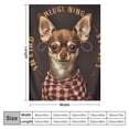 thumbnail image 4 of Orinice Chihuahua Blanket for Girls, Boys Flannel Blankets - Soft Fuzzy Plush Throws Gift - Brown Funny Throw Blanket for Couch, Sofa 60x80in, 4 of 6