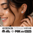 thumbnail image 2 of Cate & Chloe Maggie 18k White Gold Plated Flower Stud Earrings with Swarovski Crystals for Women, 2 of 9