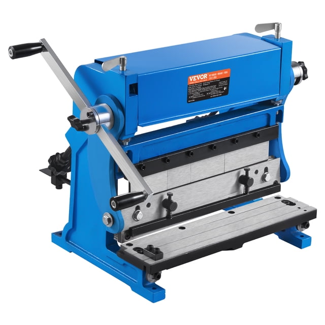 VEVOR Sheet Metal Brake, 12-inch, 3-In-1 Combination Shear Brake Roll Machine, 20-Gauge Capacity Shear Press Brake with 90° Max Bending Angle