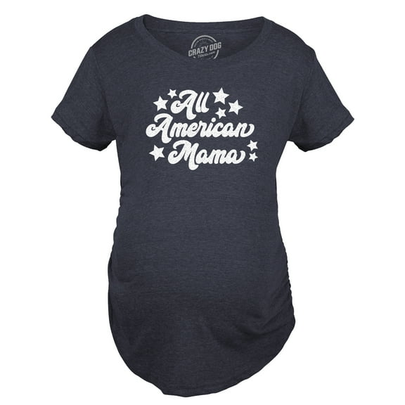 Maternity All American Mama T Shirt Cute 4th Of July Pregnancy Tee