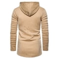 thumbnail image 4 of Awdenio Pull à Capuche Long Plissé Uni pour Hommes, Cardigan Décontracté, 4 of 7