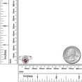 thumbnail image 3 of Gem Stone King 925 Silver and 10K Yellow Gold Purple Amethyst and White Lab Grown Diamond Halo Engagement Ring for Women (0.60 Cttw, Gemstone February Birthstone, Round 5MM, Size 8), 3 of 3