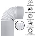 thumbnail image 6 of Air Conditioner Portable Exhaust Hose, White, 5 in Diameter 59 in Long, 6 of 7