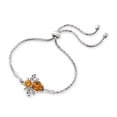 thumbnail image 3 of Ross-Simons Amber Bumblebee Bolo Bracelet in Sterling Silver, Women's, Adult, 3 of 5
