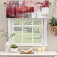 thumbnail image 3 of Red Grey Oil Painting Valances for Windows, Decorative Rod Pocket Window Valance Curtains, Abstract Modern Street Smear Art Short Curtain Drapes for Kitchen/Living Room, 2 Panels, 42" W x 18" L, 3 of 8