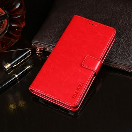 For ZTE Blade V2020 Smart idewei Crazy Horse Texture Horizontal Flip Leather Case with Holder & &