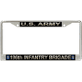 thumbnail image 1 of U.S. Army 196th Infantry Brigade License Plate Frame, 1 of 1