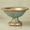 thumbnail image 2 of Cambria Aqua Marbled Traditional Centerpiece Pedestal Bowl Table Decoration Centerpiece Bowl Only, 2 of 5