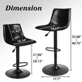 thumbnail image 4 of Waleaf Swivel Counter Height Bar Stools with Back Set of 2,Adjustable Dining Barstools with Footrest, 4 of 7