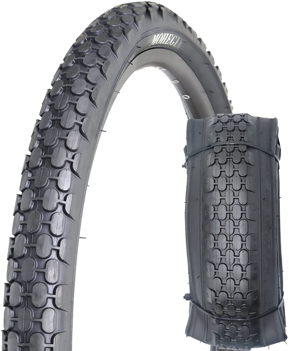 MOHEGIA Bike Tires 26"x 2.125" Black Side Wall Folding Cruiser Bicycle Replacement Tire