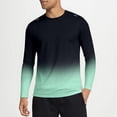 thumbnail image 2 of Daiosportswear Men's Gradient Athletic Shirts Long Sleeve T-Shirts Quick Dry Basic Tees Tops Mint Green XXXL(XXXL), 2 of 5