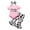 Pink cow, variant on Younger Tre Baby Flared Pants Birthday Outfit Sets (Girls) 3 Count